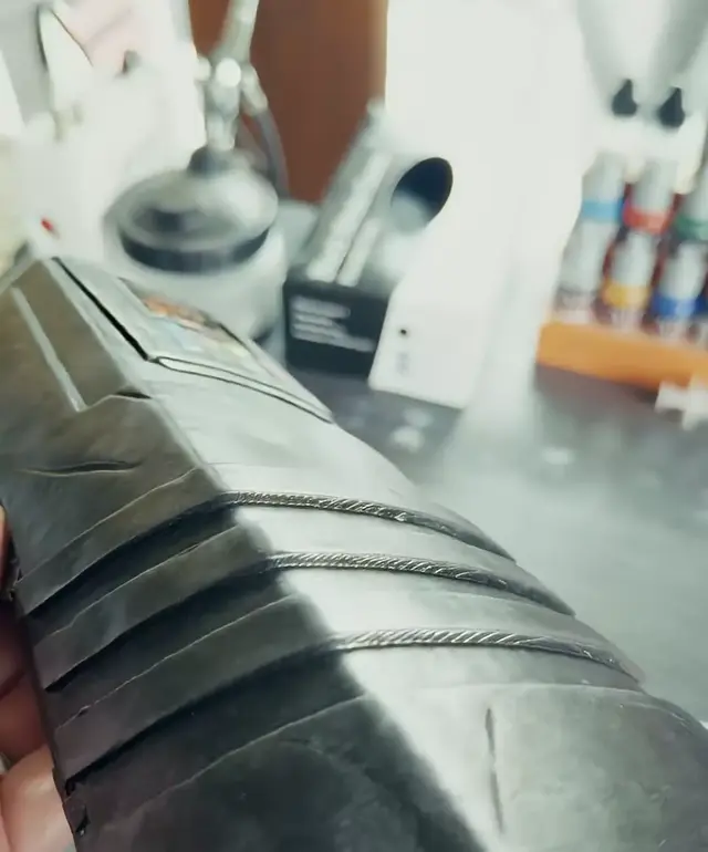 Painted and weathered: a prop for The Price of Freedom